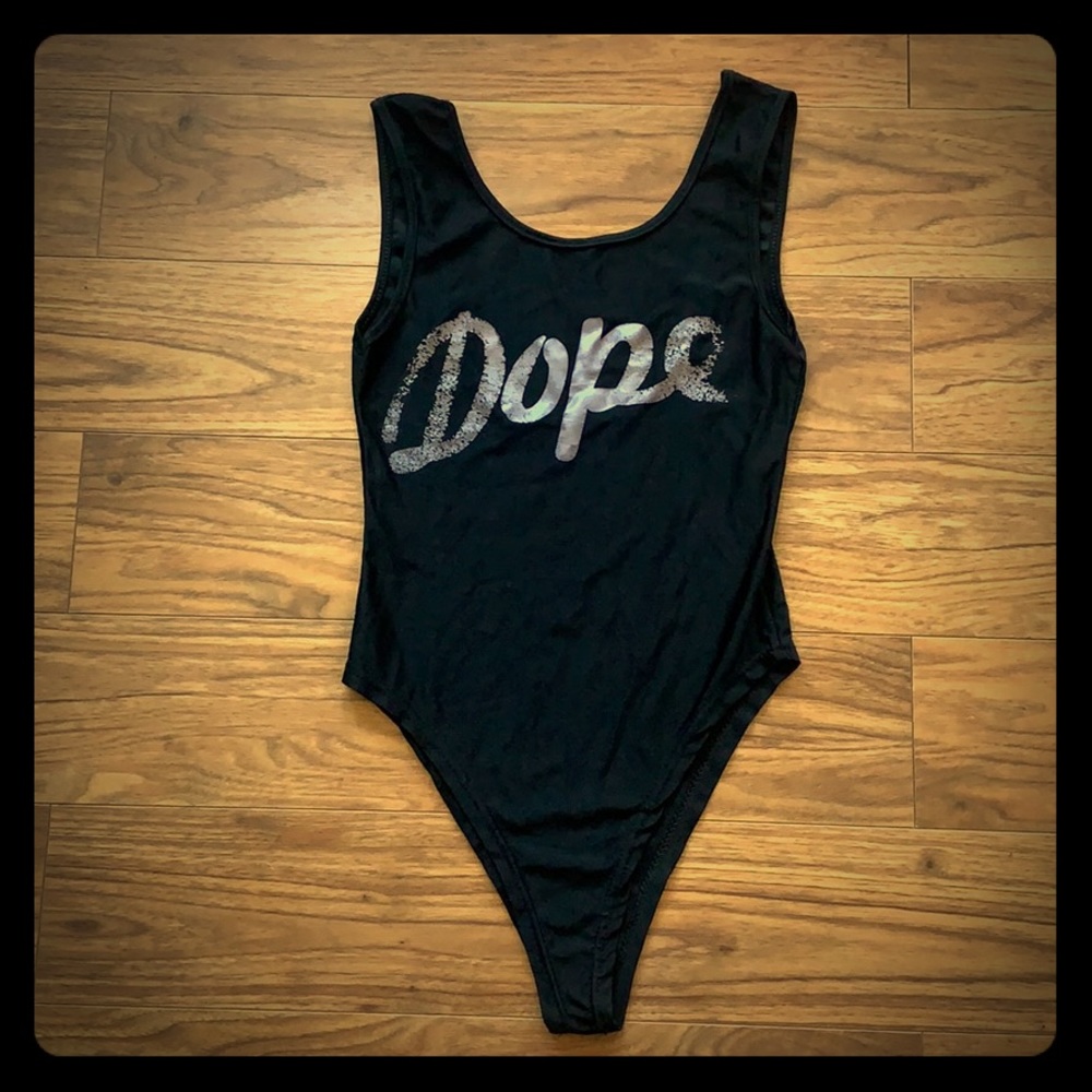 Dope Black One Piece Swim